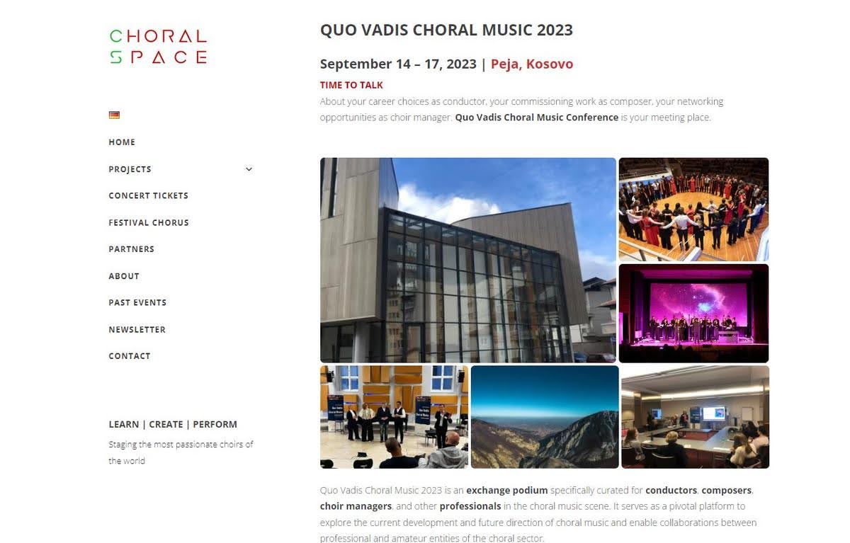 Quo Vadis Choral Music Conference bashkon botën e koreve në Pejë